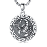 Sterling Silver 12 Zodiac Astrology Horoscope Pendant Necklace