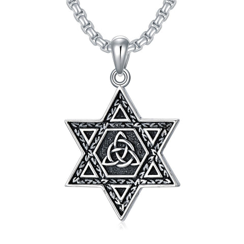 Sterling Silver Crown Jesus Fish Celtic Knot Chai  Lion Star of David Pendant Necklace
