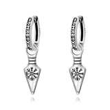 Sterling Silver Viking Raven Stud Dangle Earrings