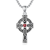 Sterling Silver Cross Pendant Necklace Christian Religious Jewelry Gifts for Anniversary