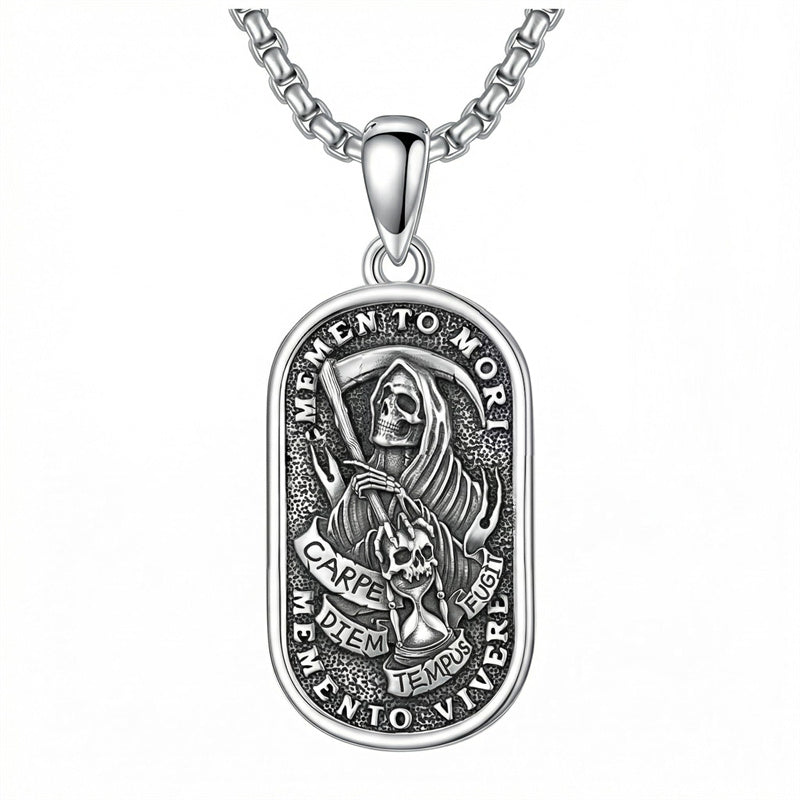 Sterling Silver Memento Mori Tree of Life Anubis Pendant Viking Amulet   Protection Pendant Necklace Egyptian Jewelry