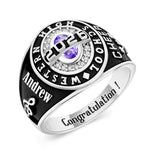 Sterling Silver Personalized 2026 High School College University Graduation Ring