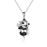 Sterling Silver Panda Pendant Necklace