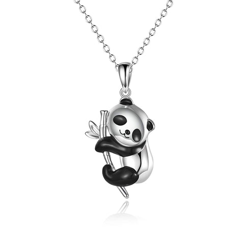 Sterling Silver Panda Pendant Necklace