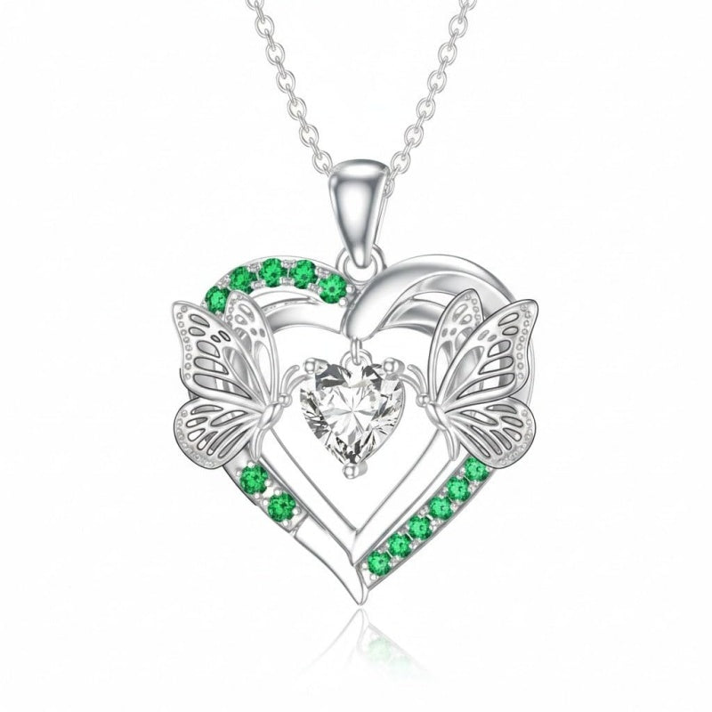 Sterling Silver Heart Bee Dragonfly Butterfly Hummingbird Sunflower Animal Pendant Necklace  Gifts for Christmas