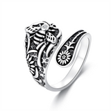 Sterling Silver Vintage Bee Butterfly Dragonfly Hummingbird Tree of Life Sunflower Spoon Rings
