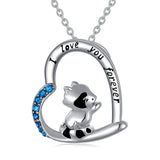 Sterling Silver Raccoon Pendant Necklace