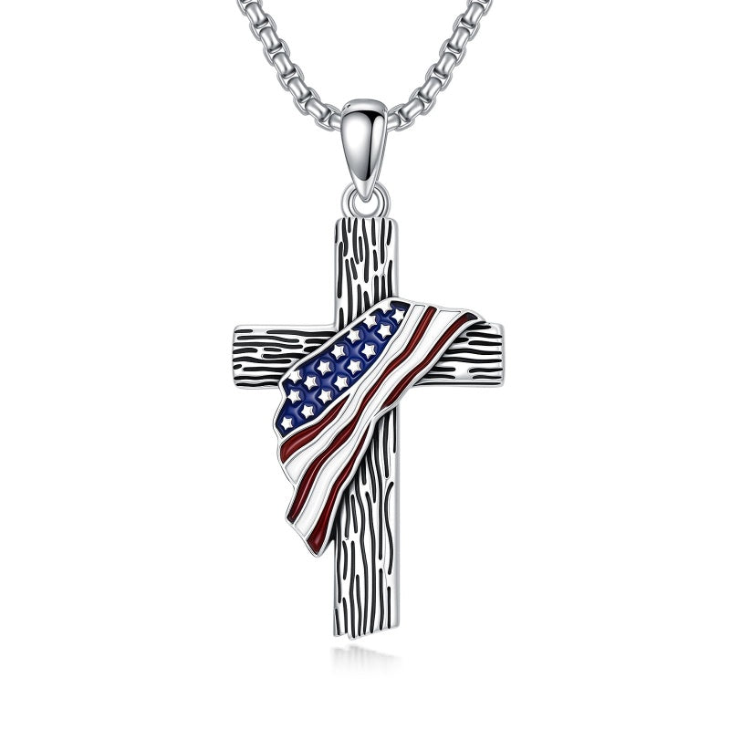 Sterling Silver Cross Pendant Necklace Christian Religious Jewelry Gifts for Anniversary