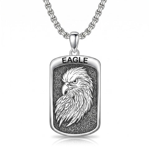 Sterling Silver Tiger Eagle Lion Dragon Phoenix Necklace for Men Animal Jewelry Gifts for Chrismas Birthday