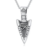 Sterling Silver Viking Arrowhead Pendant Necklace for Men