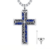 Sterling Silver Cross Hummingbird Cardinal  Rose Sunflower Urn  Necklace for Ashes Cremation Jewelry