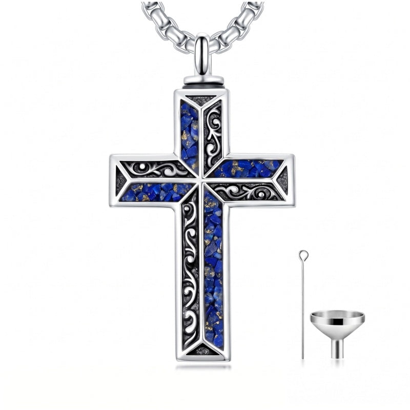 Sterling Silver Cross Hummingbird Cardinal  Rose Sunflower Urn  Necklace for Ashes Cremation Jewelry