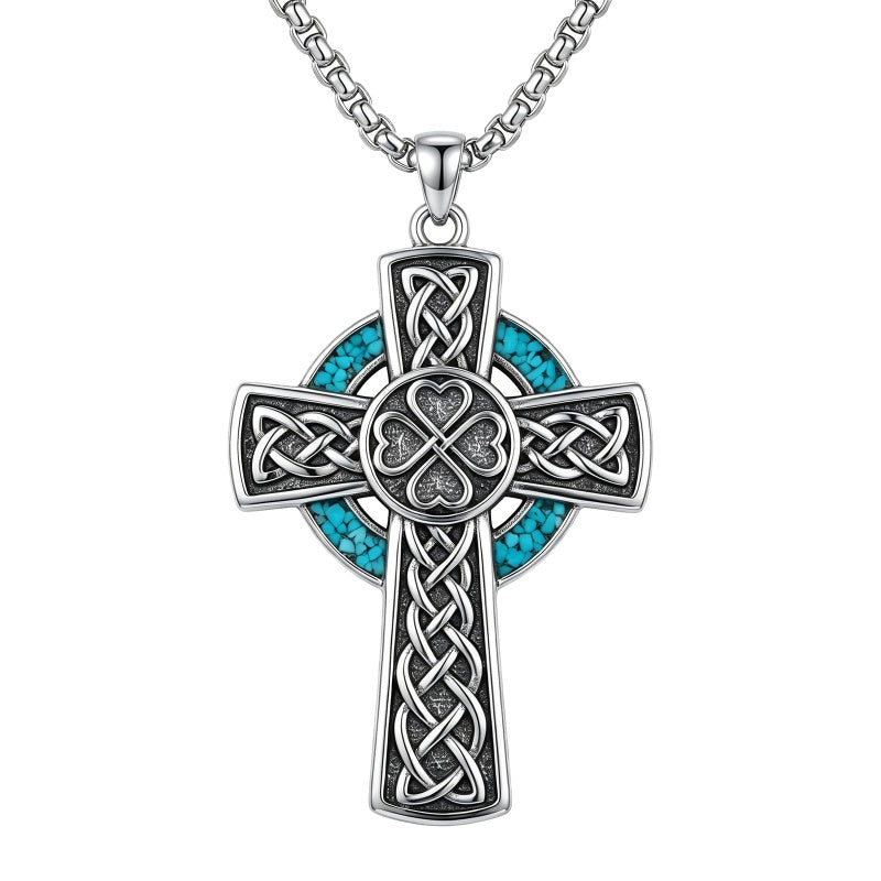 Sterling Silver Cross Pendant Necklace Christian Religious Jewelry Gifts for Anniversary