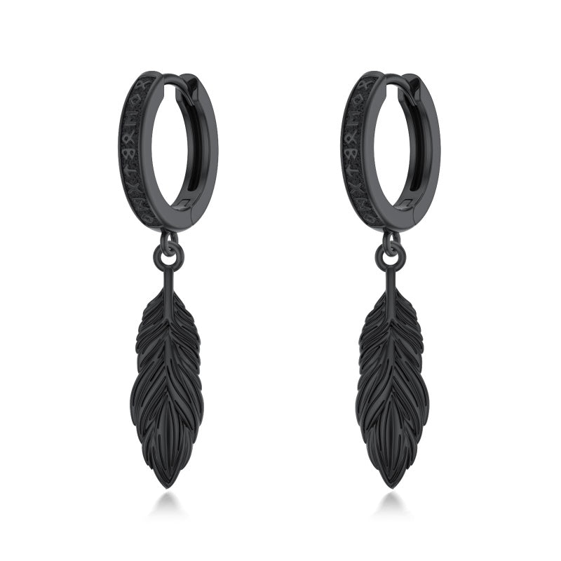Sterling Silver Feather Arrow  Skull Spider Bat Scorpion Hoop Earrings Halloween Christmas Gift