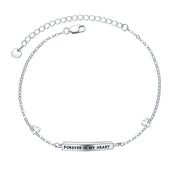 Sterling Silver Memorial Urn Bracelet Engraved With Forever in My Heart