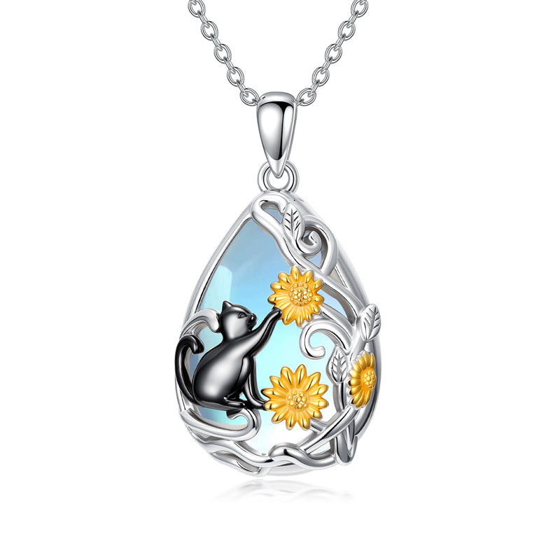 Sterling Silver Blue Dragonfly Pendant Necklace