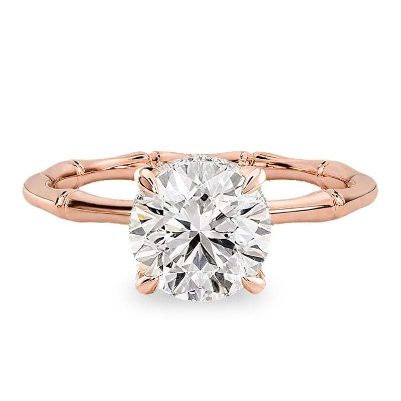 Sterling Silver 10K 14K 18K Gold Personalized Engraved 1-3 Carat Round Moissanite   Anniversary  Engagement Ring