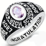 Sterling Silver Personalized  Engraved Class Ringsfor Women