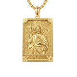 14K Gold PlatedJesus Saint Michael Saint George Saint Jude Pendant Necklace