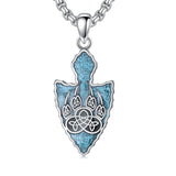 Sterling Silver Arrowhead Bear Claw Viking Compass Pendant Necklace