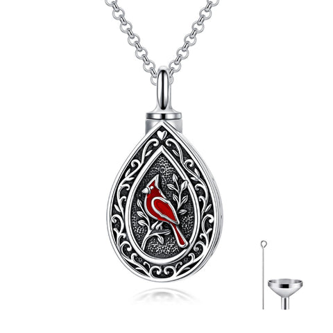 Sterling Silver Bumble Bee  Butterfly Cardinal Cross Dragonfly Hummingbird Paw Print Urn Necklace for Ashes