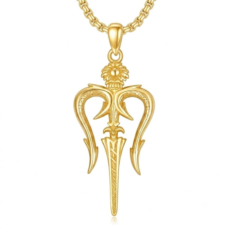14K Gold Plated Cross Pendant Necklace for Men Religious Jewelry Christian Gift