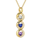 Sterling Silver Personalized  Birthstone Infinity Necklace for Women