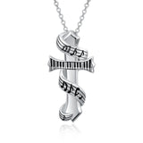 Sterling Silver Cross Pendant Necklace Christian Religious Jewelry Gifts for Anniversary