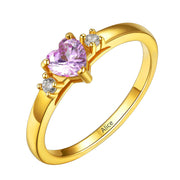 Sterling Silver Personalized 1 Birthstone Engraved Ring for Women
