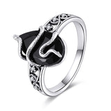 Sterling Silver Vintage Cat Butterfly Dragonfly Hummingbird Snake Ring for Women
