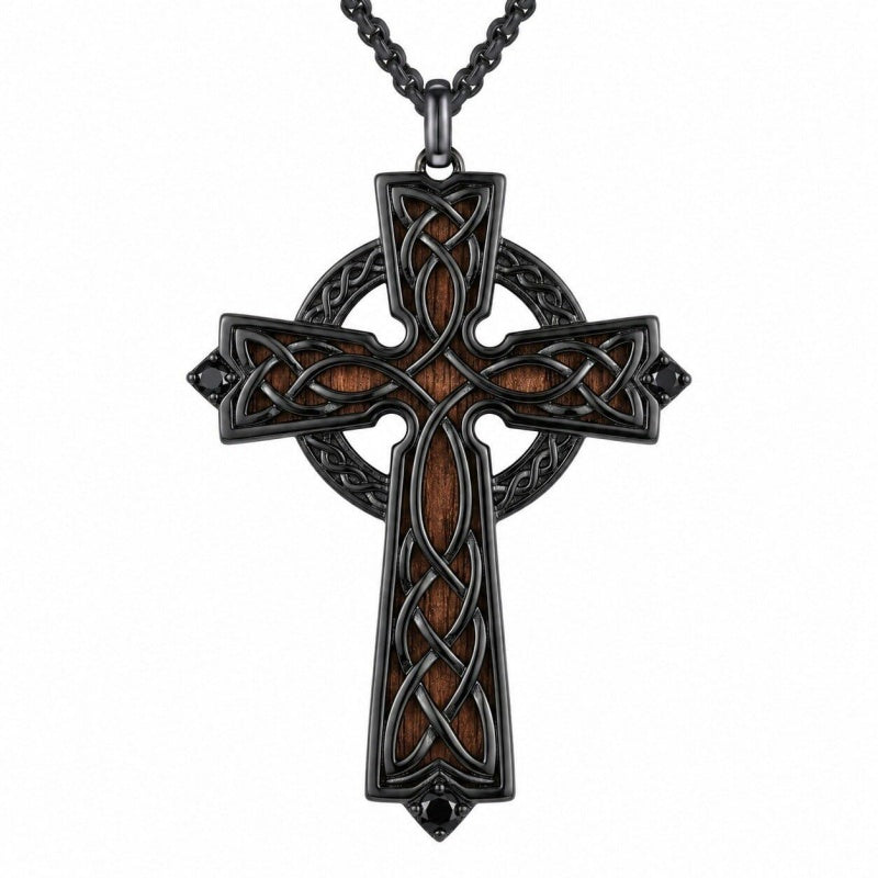 14K Gold Plated Wooden Pendant Necklace Beliefs jewelry