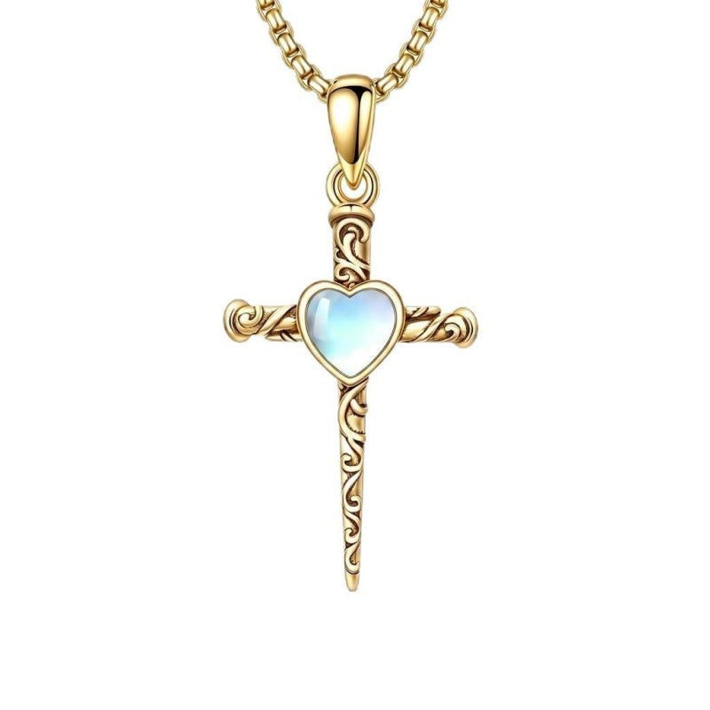 10K 14K 18K Gold Cross Pendant Necklace Religious Jewelry Gifts for Men and Women