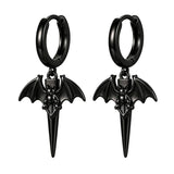 Sterling Silver Feather Arrow  Skull Spider Bat Scorpion Hoop Earrings Halloween Christmas Gift