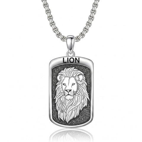 Sterling Silver Tiger Eagle Lion Dragon Phoenix Necklace for Men Animal Jewelry Gifts for Chrismas Birthday