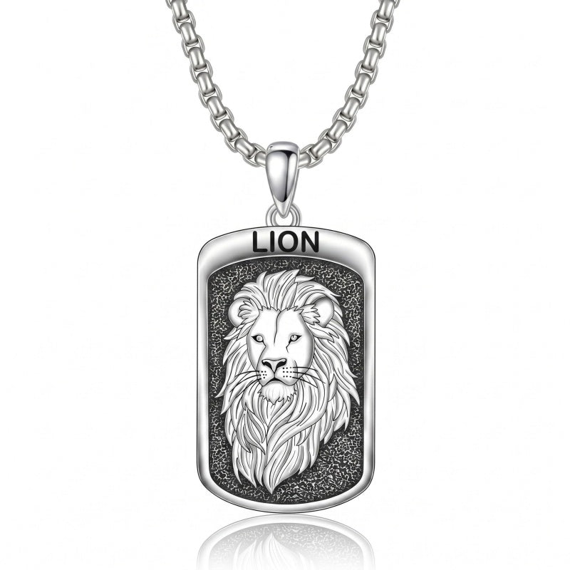 Sterling Silver Tiger Eagle Lion Dragon Phoenix Necklace for Men Animal Jewelry Gifts for Chrismas Birthday