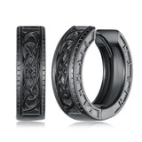 14K Gold Plated Viking  Hoop Earrings for Men