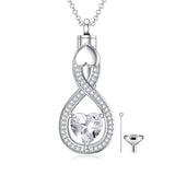 Sterling Silver Tear Dangle Urn Necklace for Ashes