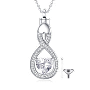 Sterling Silver Tear Dangle Urn Necklace for Ashes
