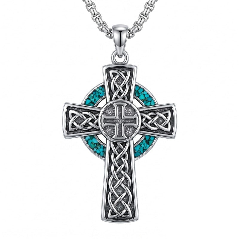 Sterling Silver Cross Pendant Necklace Christian Religious Jewelry Gifts for Anniversary