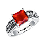 Sterling Silver Personalized Engraved High School University College Class Ring Graduation Gift