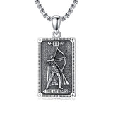 Sterling Silver Tarot Card Hecate Athena Artemis Lilith Medusa Goddess Pendant Necklace