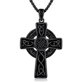 14K Gold Plated Celtic Vikin Cross Pendant Necklace Irish Jewelry Religious Protective Gift