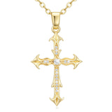 14K Gold Plated Cross Infinity  Pendant Necklace  for Women