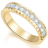 14K Gold Plated Moissanite or Lab-Grown Emerald Dainty Eternity Wedding Rings Birthday Jewelry for Her