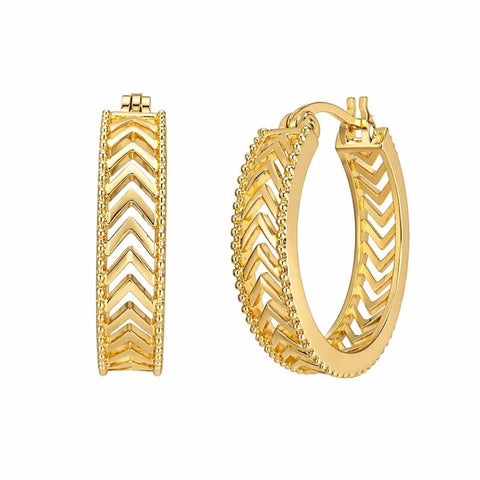 14K Gold Plated Hoop Earrings  Birthday Anniversary Jewelry Gift for Her