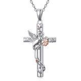 Sterling Silver Cross Bee Hummingbird Butterfly Dove Red Cardinal Pendant Necklace for Her