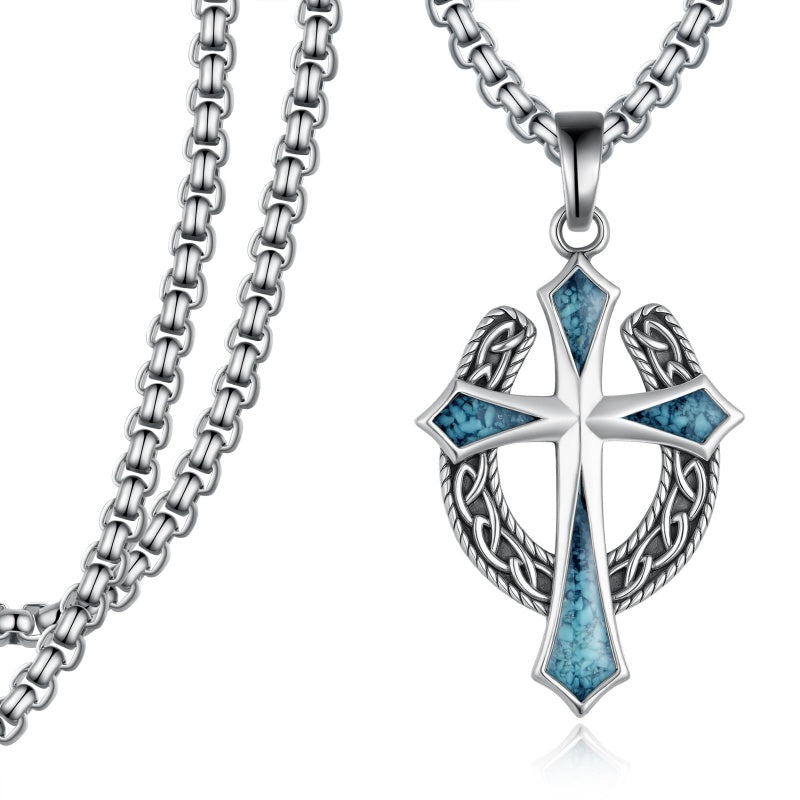 14K Gold Plated  Cross Necklace Religious Amulets Jewelry Gifts