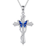 Sterling Silver Cross Pendant Necklace Gift for Anniversary Christmas