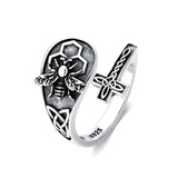 Sterling Silver Turquoise Hummingbird Butterfly Sunflower Adjustable Spoon Ring