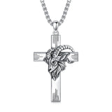 Sterling Silver 12 Constellation Cross Pendant Necklace